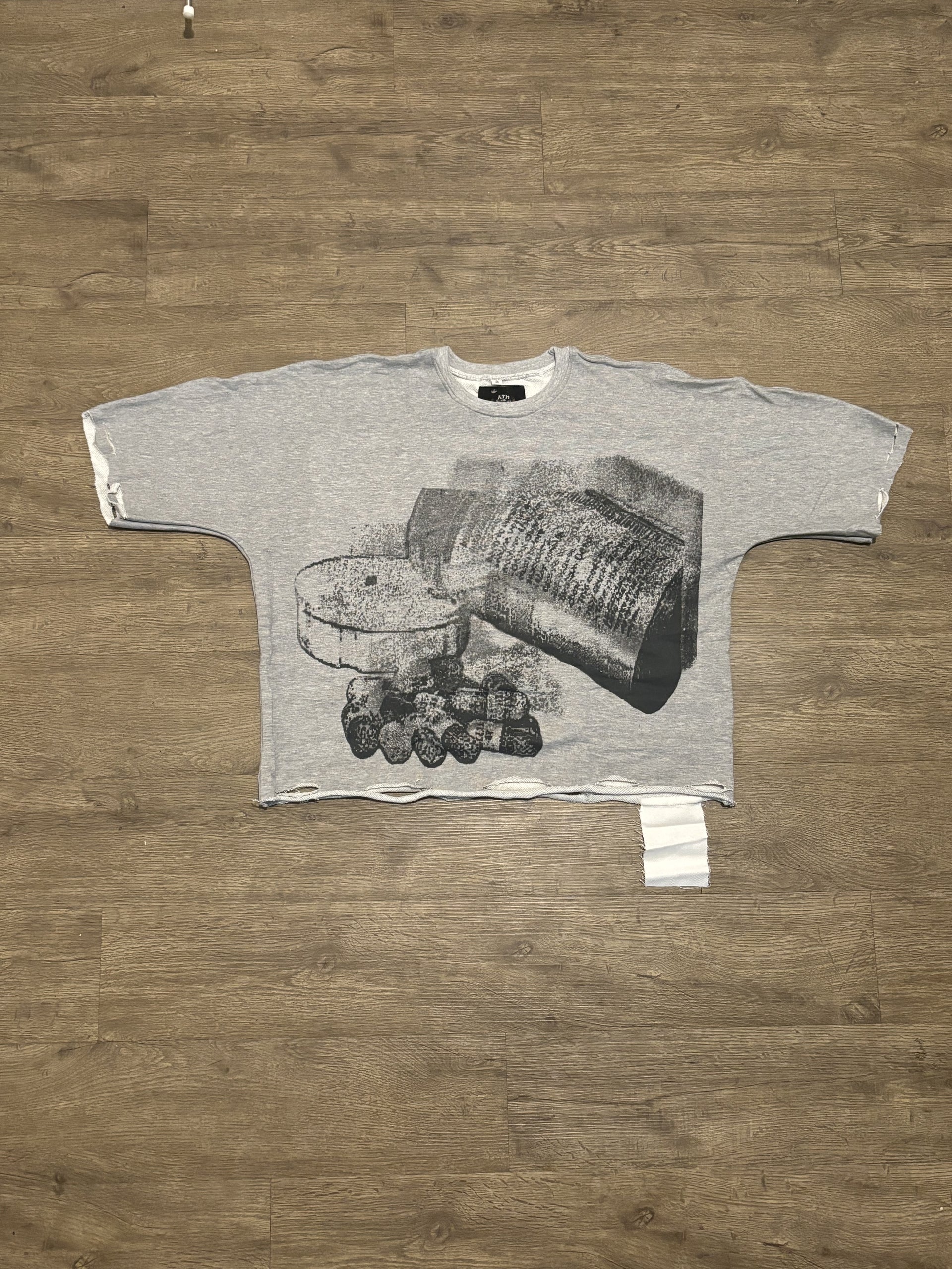 GRAY RX. CROPPED TEES